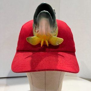 Fish Body Something Special Red Color Dad Hat Preowned Adult Size Adjustable